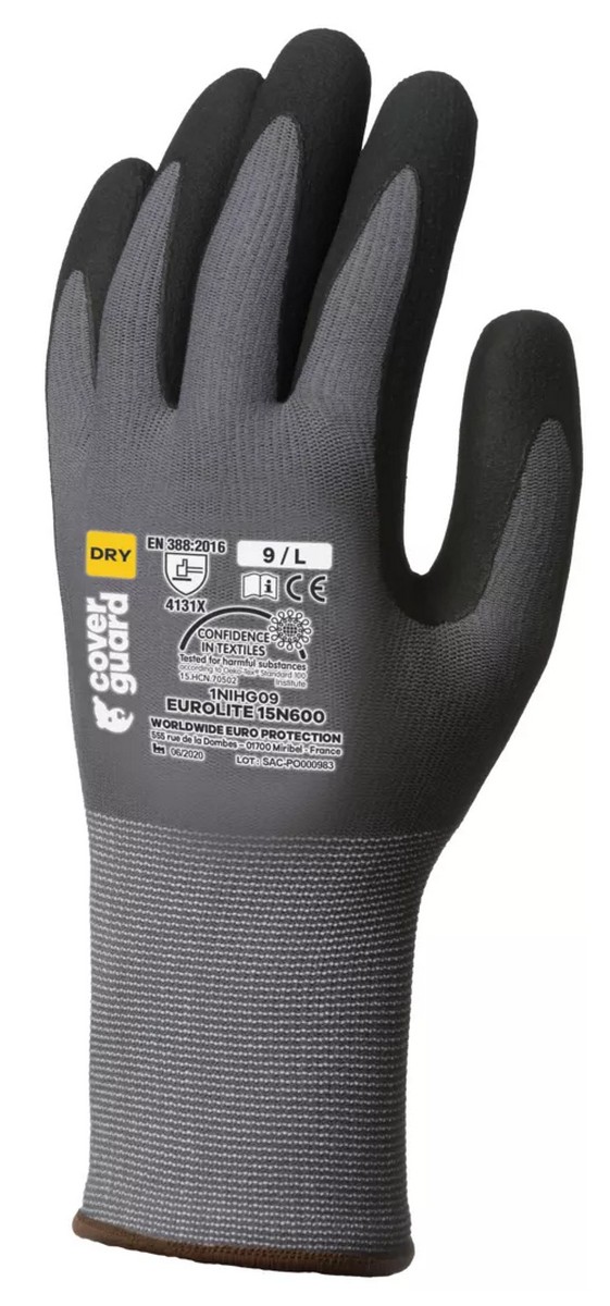 COVERGUARD EUROLITE SAFETY GLOVES 15 GAUGE - OILY ENVIRONMENT